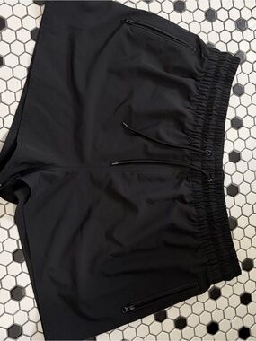 OP Black Swim/Active Shorts with Rainbow Logo Trim